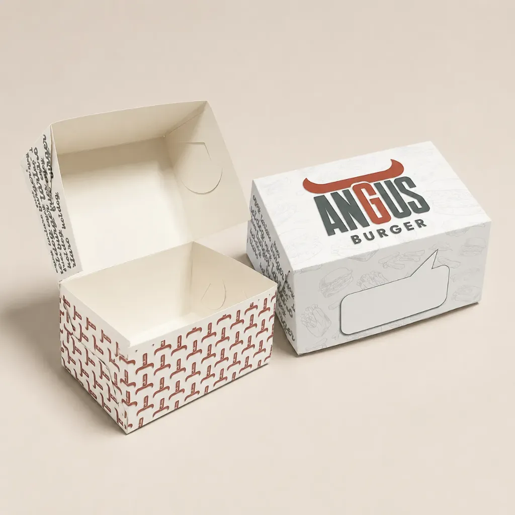 Caja Hamburguesa (Cartulina)
