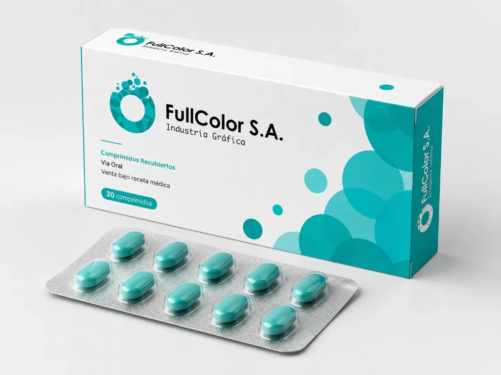 Estuche de Medicamentos (Otros, Troquel Nuevo, 1 pegado, Barniz acuoso, Sectorizado 1 lado, 300gr)